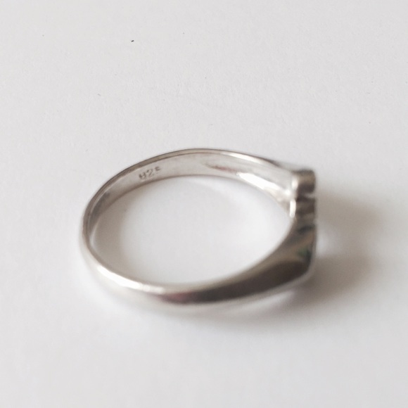 VINTAGE sterling silver double facing heart ring - Picture 4 of 8